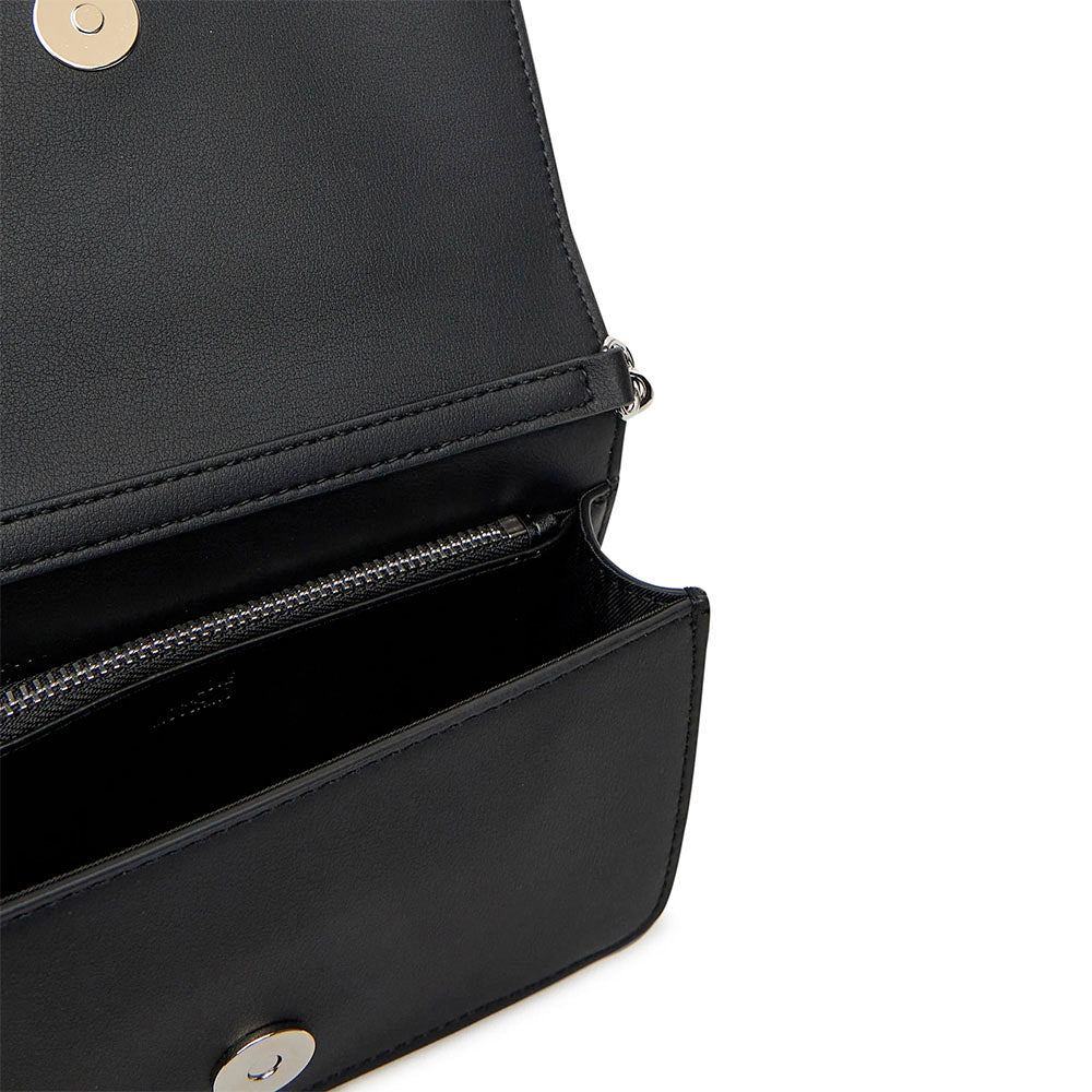 Mini Clutch con Tracolla LOVE MOSCHINO Nera con Logo Lettering Sfumato