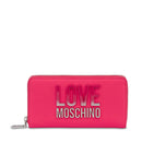 LOVE MOSCHINO 
Damen-Geldbörse mit Rundum-Reißverschluss in Fuchsia Farbe mit Logo-Schriftzug in Farbverlauf