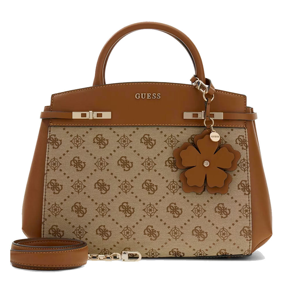 Borsa Donna a Mano GUESS Linea Melinda Colore Latte Logo