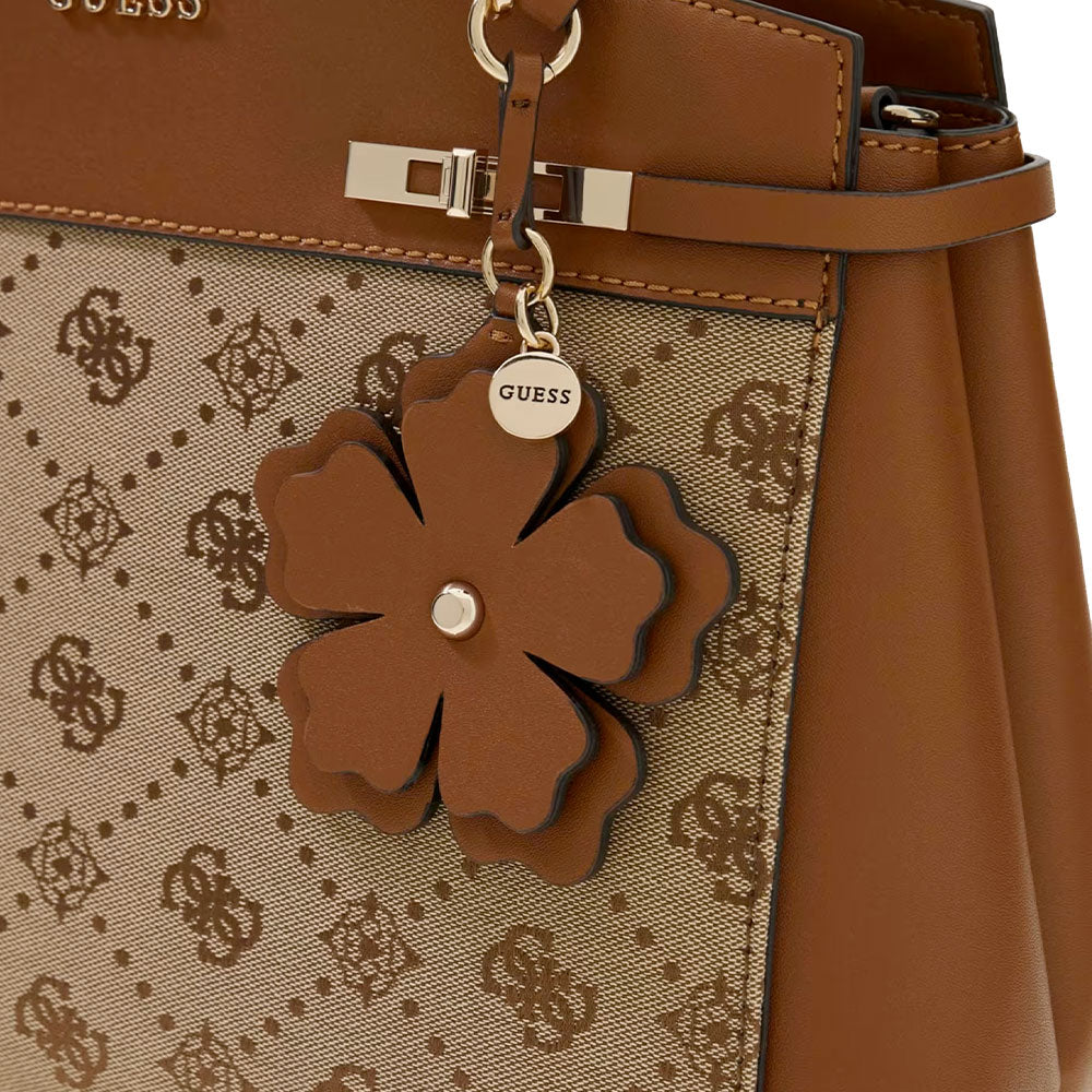 Borsa Donna a Mano GUESS Linea Melinda Colore Latte Logo