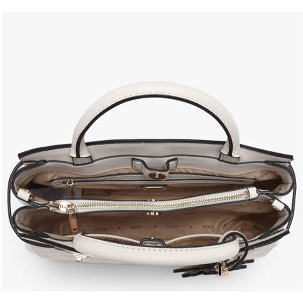 Borsa Donna a Mano GUESS Linea Melinda Colore Off White Logo