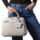 Borsa Donna a Mano GUESS Linea Melinda Colore Off White Logo