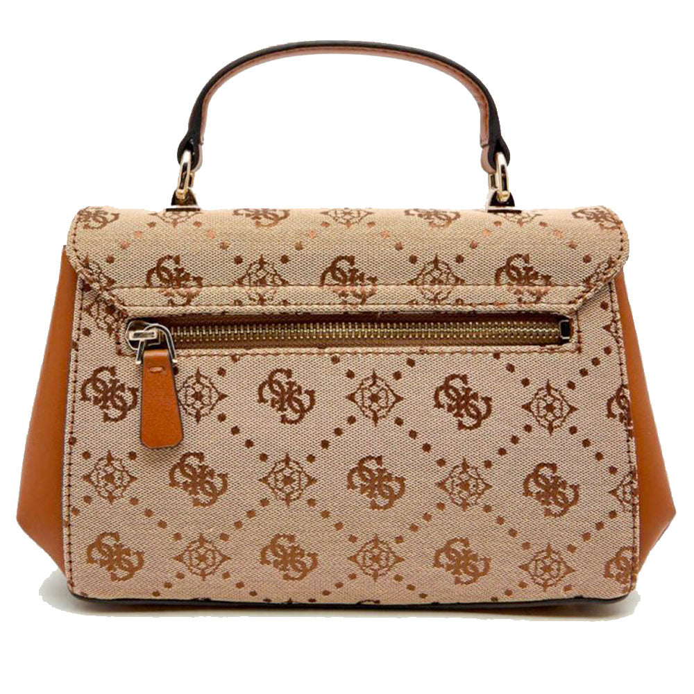 Borsa Donna a Mano GUESS Linea Melinda Colore Latte Logo Misura Piccola