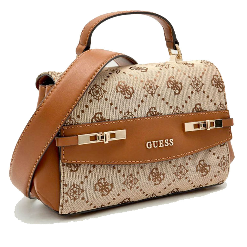 Borsa Donna a Mano GUESS Linea Melinda Colore Latte Logo Misura Piccola