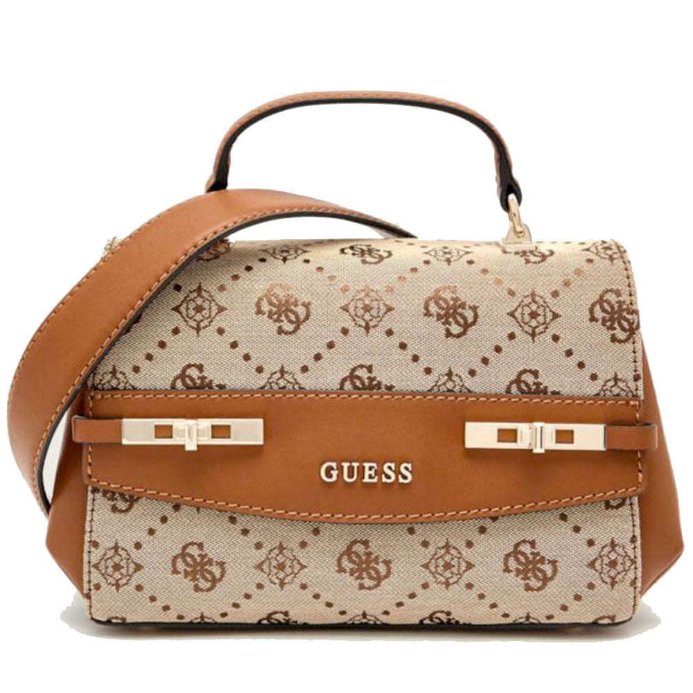 Borsa Donna a Mano GUESS Linea Melinda Colore Latte Logo Misura Piccola