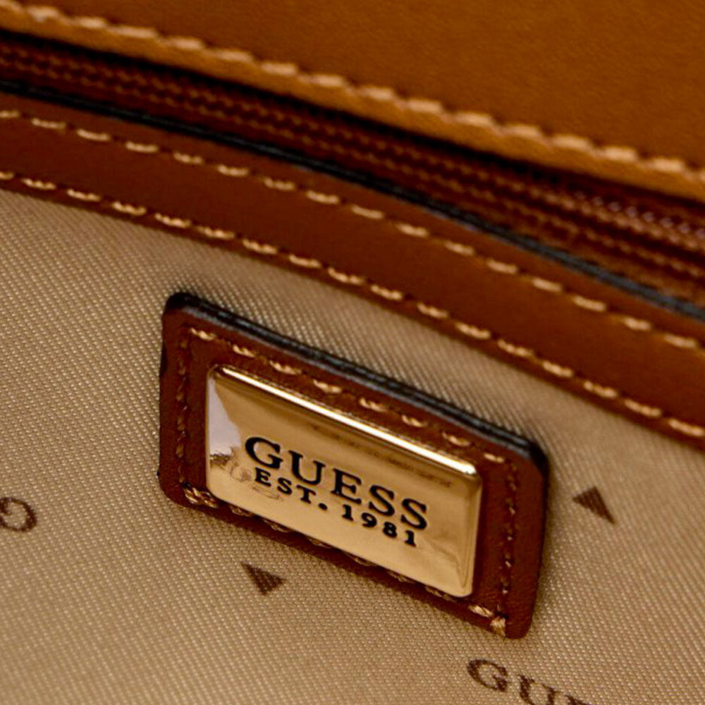 Borsa Donna a Mano GUESS Linea Melinda Colore Latte Logo Misura Piccola
