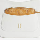 Damen-Umhängetasche Mezzaluna 1A Classe Alviero Martini Geo Marea-Linie Weiß LA40