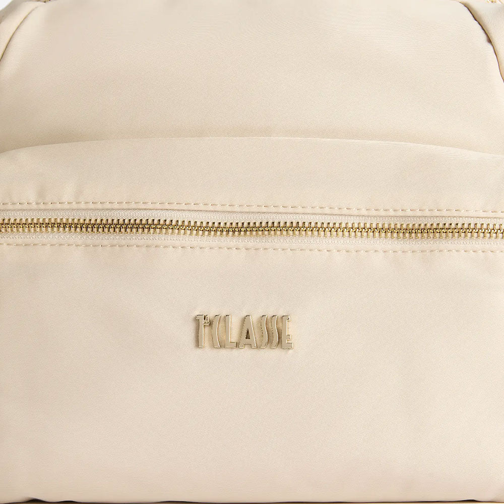 Dreifach tragbare Umhängetasche 1A Classe Alviero Martini Nylon Eco Vibe Elfenbein LA75