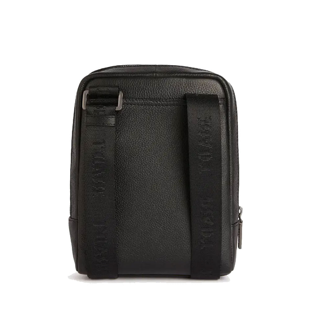 1A Classe Alviero Martini Trip Linie 
Kleine Herrentasche aus schwarzem Leder LA85