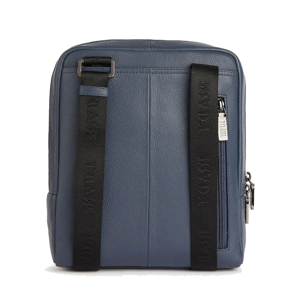 1A Classe Alviero Martini Trip linie 
Große Herrentasche aus Denimblauem Leder LA86