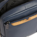 1A Classe Alviero Martini Trip linie 
Große Herrentasche aus Denimblauem Leder LA86