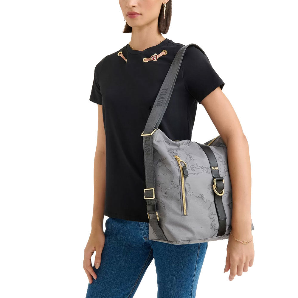Doppelt tragbare Umhängetasche 1A Classe Alviero Martini Social Soft Line Geo Dark Print LA91