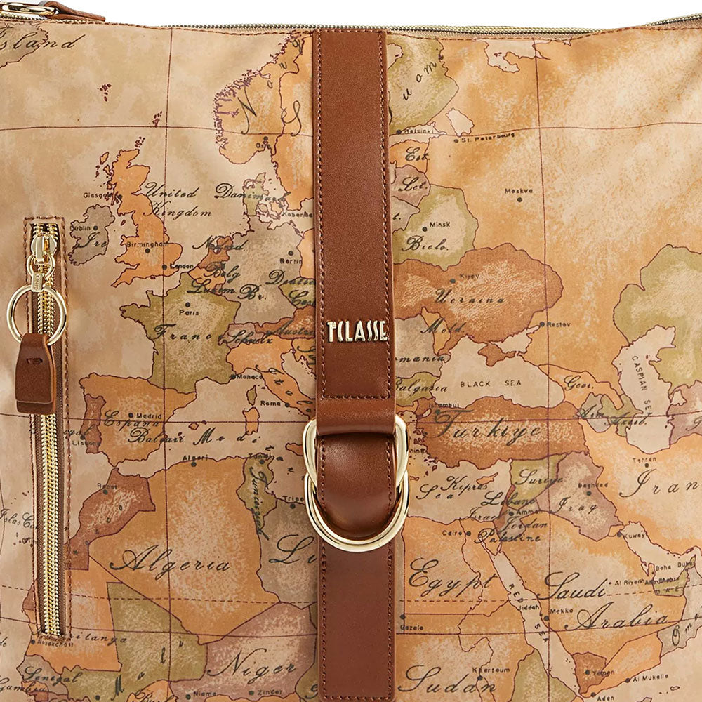 Borsa Sottospalla Doppia Portabilità 1A Classe Alviero Martini linea Social Soft Geo Classic e Castagna LA91