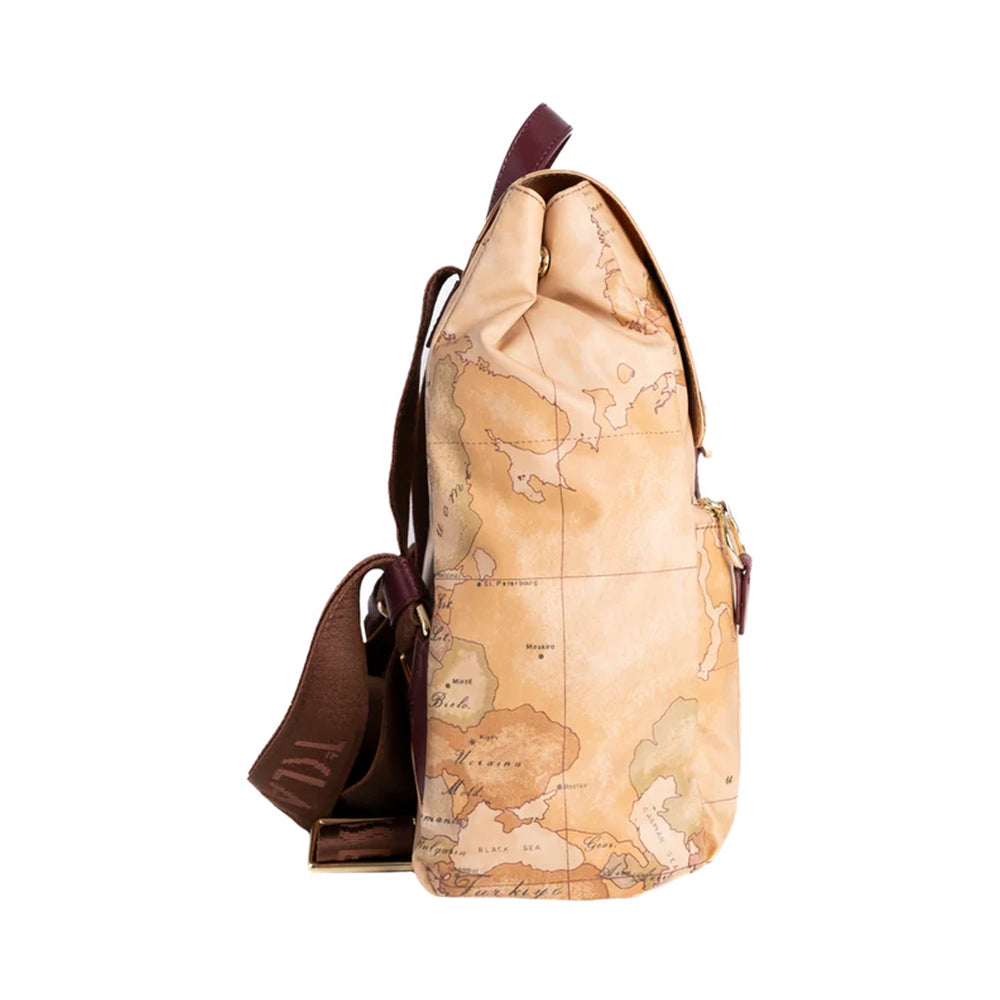 Alviero Martini 1A Classe Damenrucksack Social Soft Geo Classic und Burgund LA95 Linie