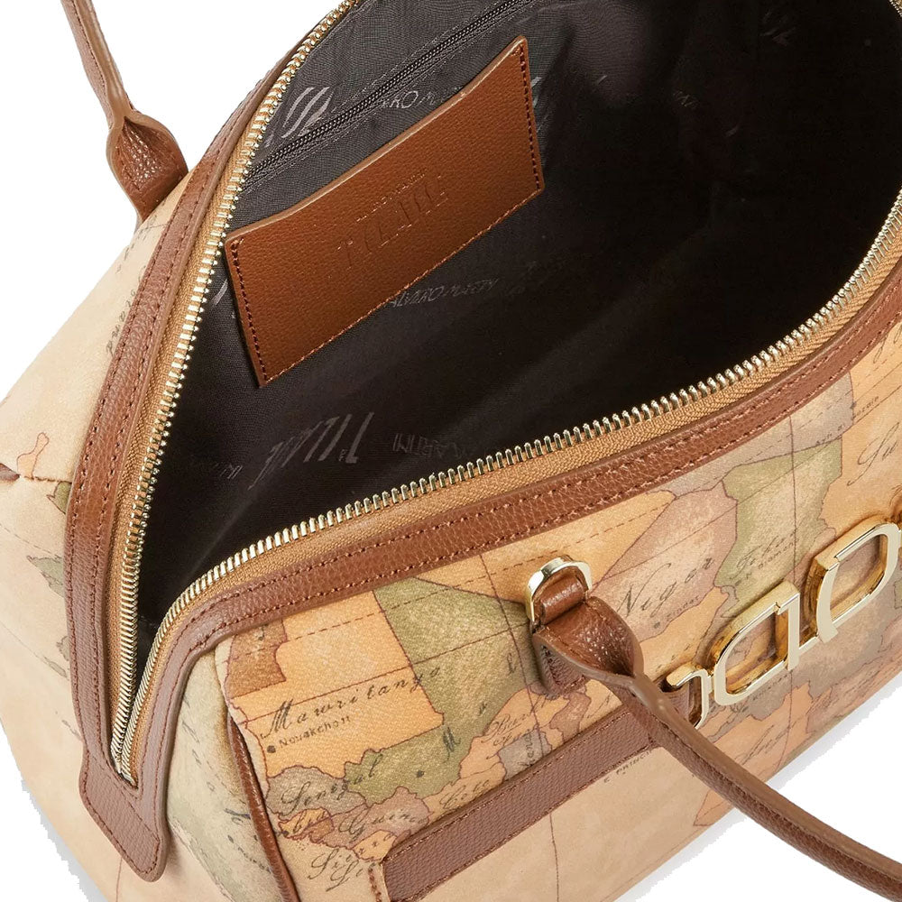 Box Handbag 1A Classe ALVIERO MARTINI 3D Geo in Geo Classic and Chestnut - LB01