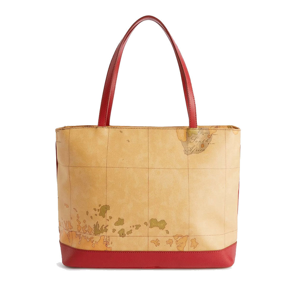 Shopping Bag 1A Classe Alviero Martini linea 3D Geo colore Geo Classic e Rosso LB03