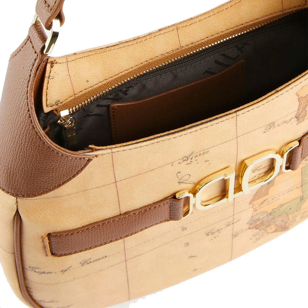 Women's Underarm Bag 1A Classe ALVIERO MARTINI 3D Geo in Geo Classic and Chestnut - LB04