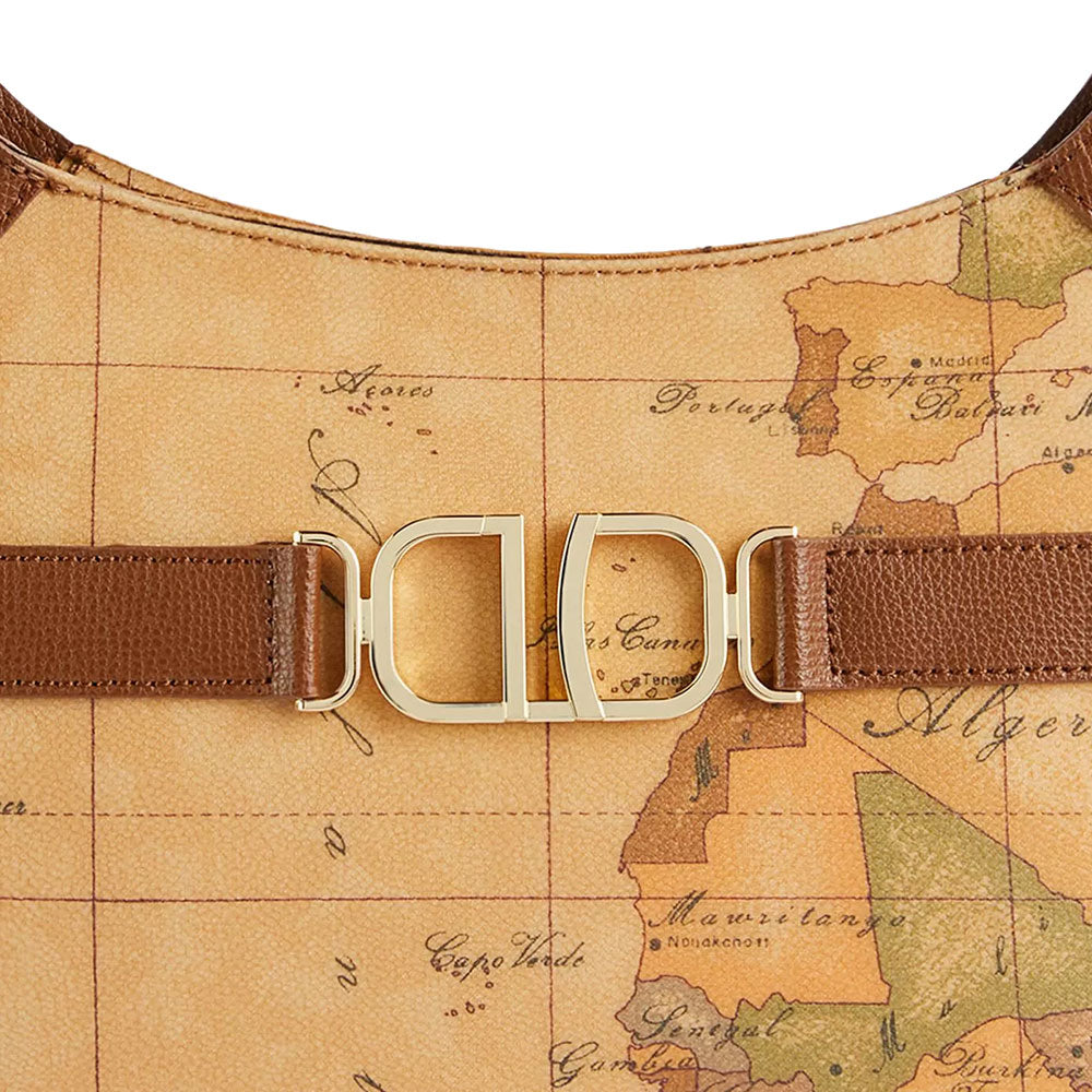 Women's Underarm Bag 1A Classe ALVIERO MARTINI 3D Geo in Geo Classic and Chestnut - LB04