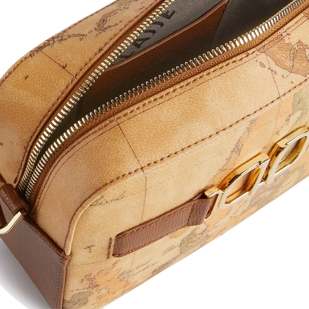 Women's Crossbody Bag 1A Classe ALVIERO MARTINI 3D Geo in Geo Classic and Chestnut - LB05