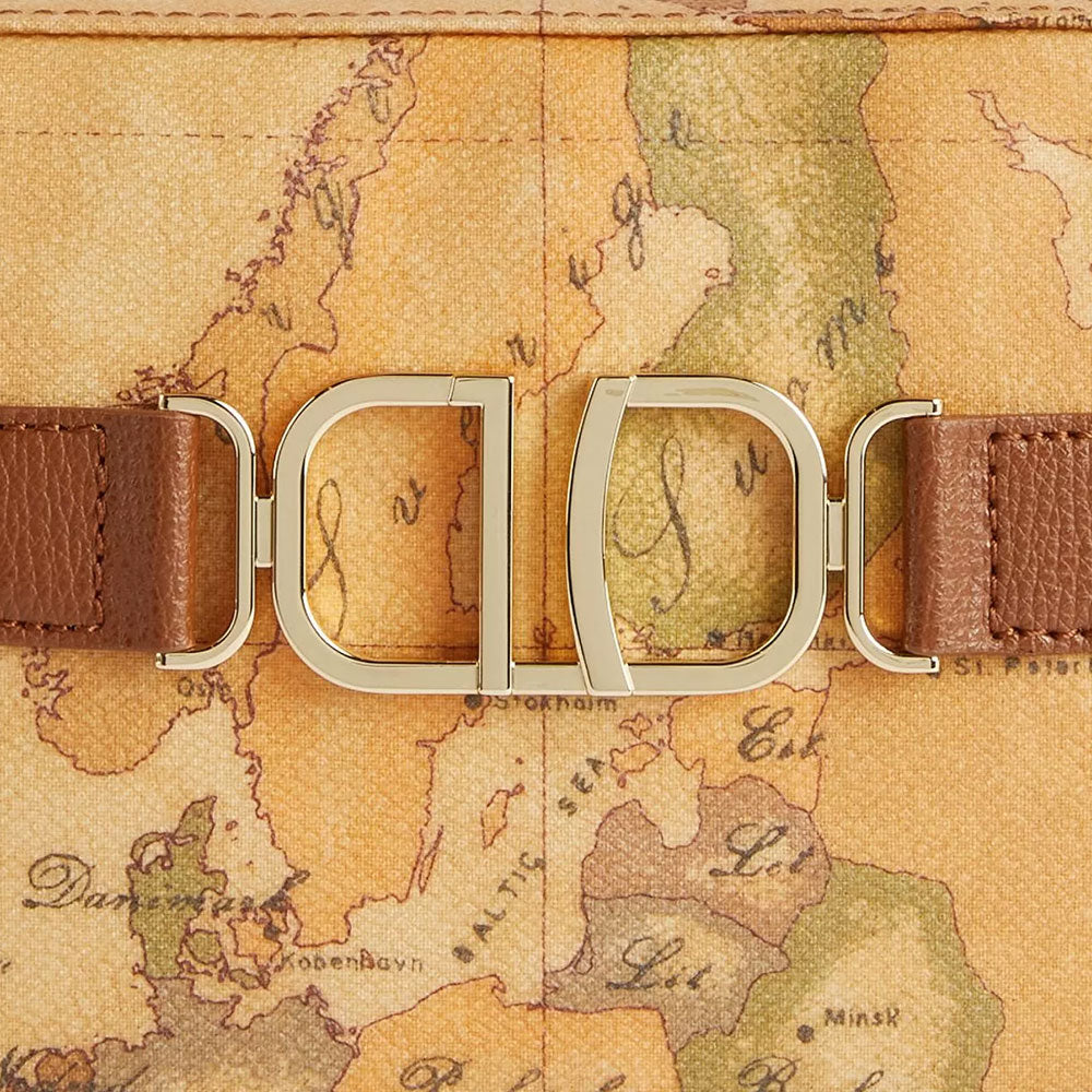 Women's Crossbody Bag 1A Classe ALVIERO MARTINI 3D Geo in Geo Classic and Chestnut - LB05