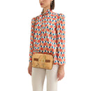 Women's Crossbody Bag 1A Classe ALVIERO MARTINI 3D Geo in Geo Classic and Chestnut - LB05