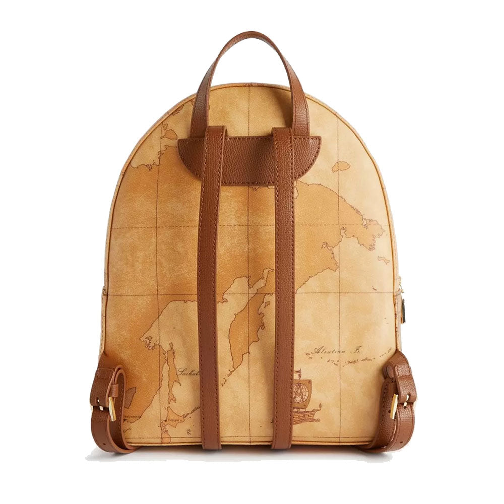 Women's Backpack 1A Classe ALVIERO MARTINI 3D Geo in Geo Classic and Chestnut - LB06
