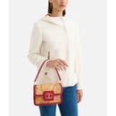 Borsa Donna a Mano con Tracolla 1A Classe Alviero Martini linea Frame Bag Geo Classic e Rosso LB10