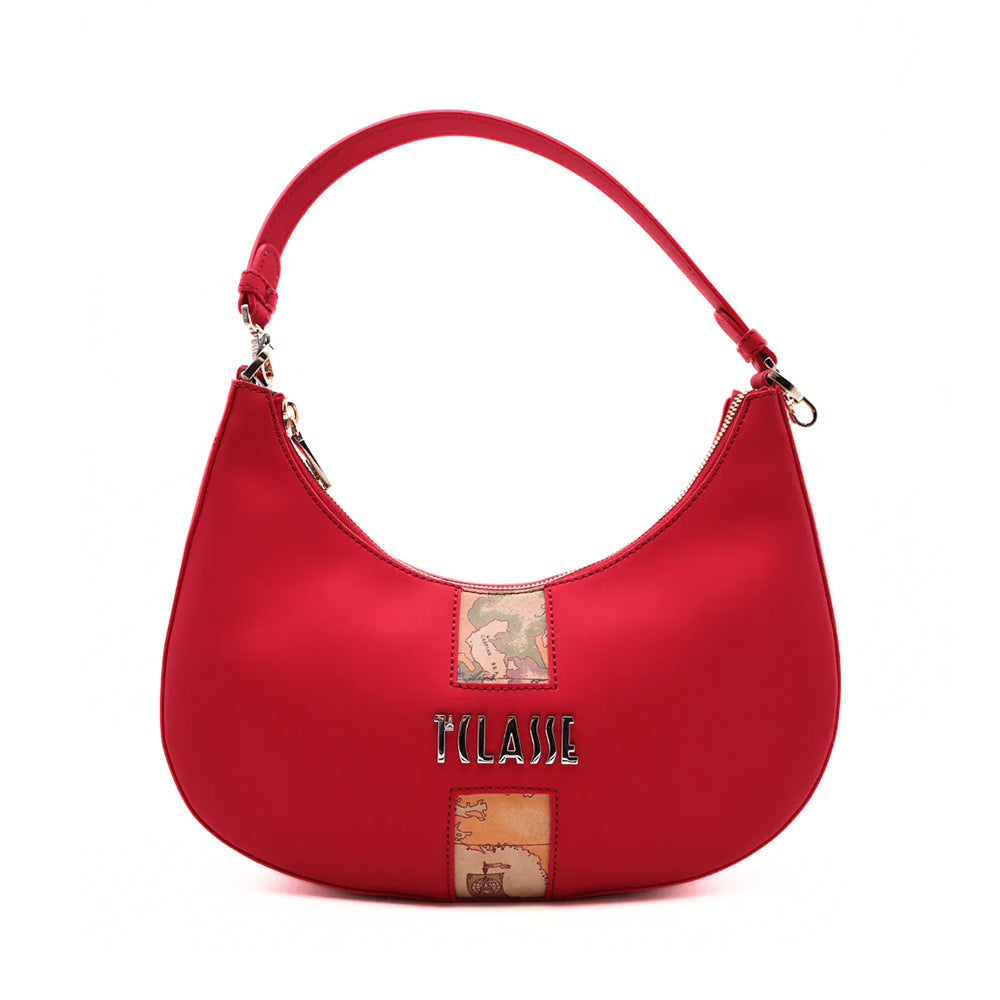 Borsa Sottospalla a Mezzaluna 1A Classe Alviero Martini linea Journey Geo Rosso Scuro LB39