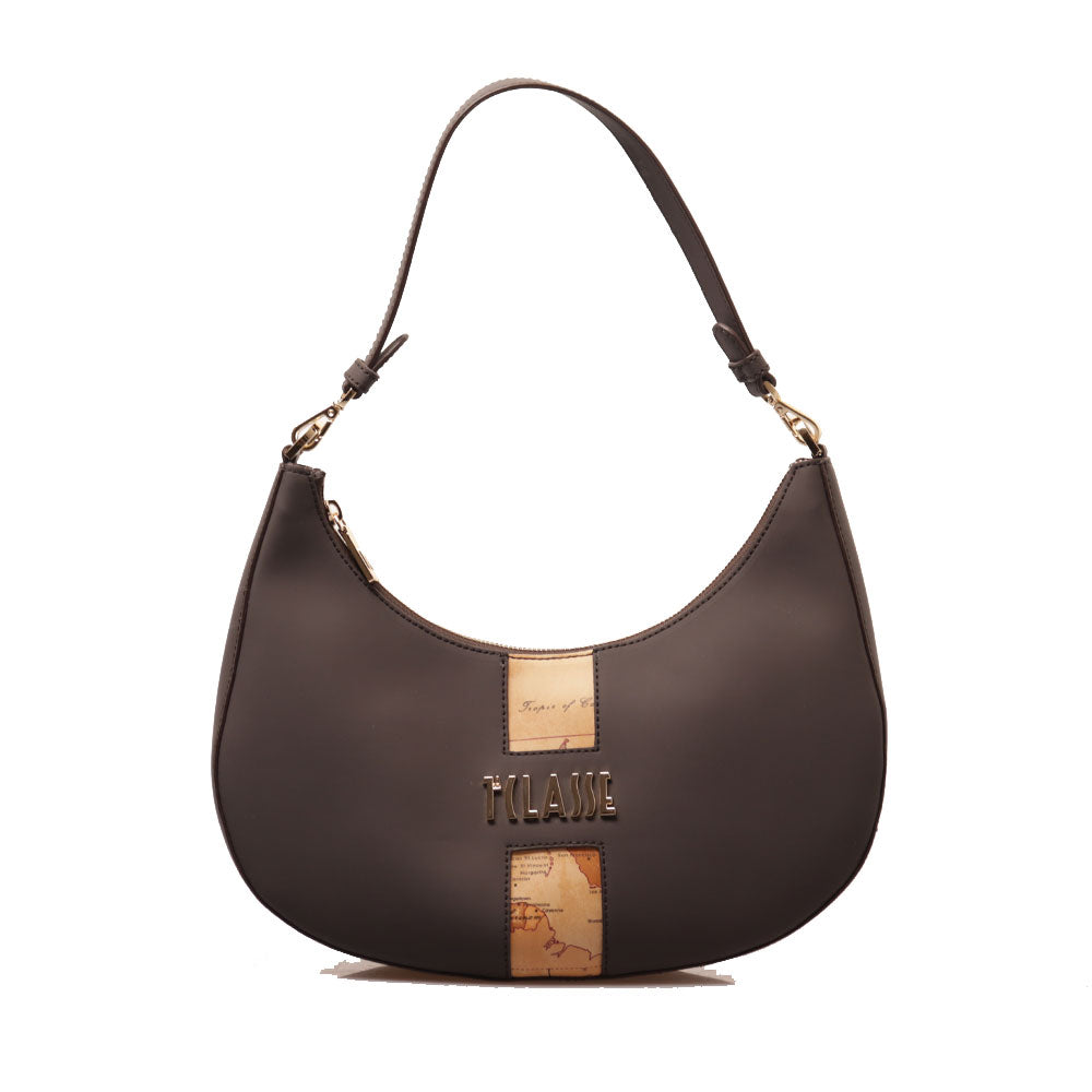 Borsa Sottospalla a Mezzaluna 1A Classe Alviero Martini linea Journey Geo Ebano LB39