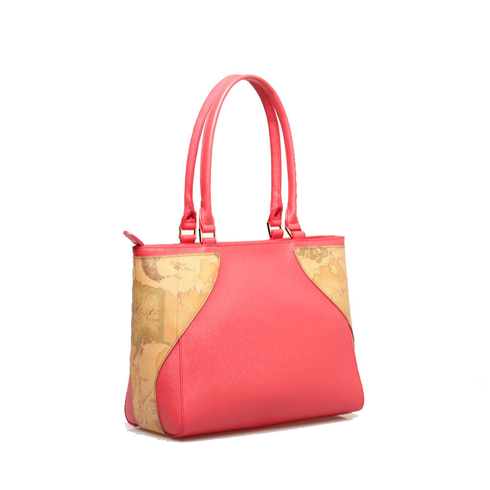 Einkaufstasche 1A Classe Alviero Martini Flying City Linie Pearl Red LB44
