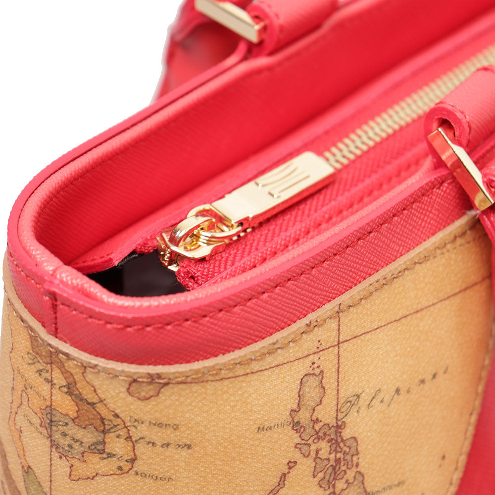 Einkaufstasche 1A Classe Alviero Martini Flying City Linie Pearl Red LB44