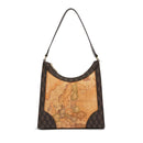 Borsa Hobo Sottospalla 1A Classe Alviero Martini linea Geo Iconic Mix Marrone LB55