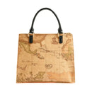 Handtasche 1A Classe Alviero Martini Around Geo Linie Geo Classic Print und schwarzes Leder LB67