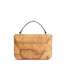 Borsa a Tracolla 1A Classe Alviero Martini linea Around Geo stampa Geo Classic e Pelle NeraNero LB68