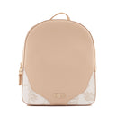 Zaino Donna Doppia Zip 1A Classe Alviero Martini linea Java City Mandorla e Geo White LB95