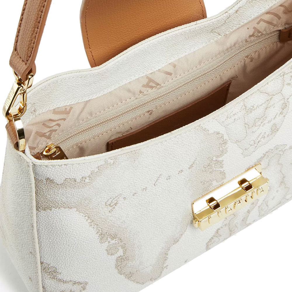 Hobo Bag con Tracolla 1A Classe Alviero Martini linea Gold Touch Geo White LC05