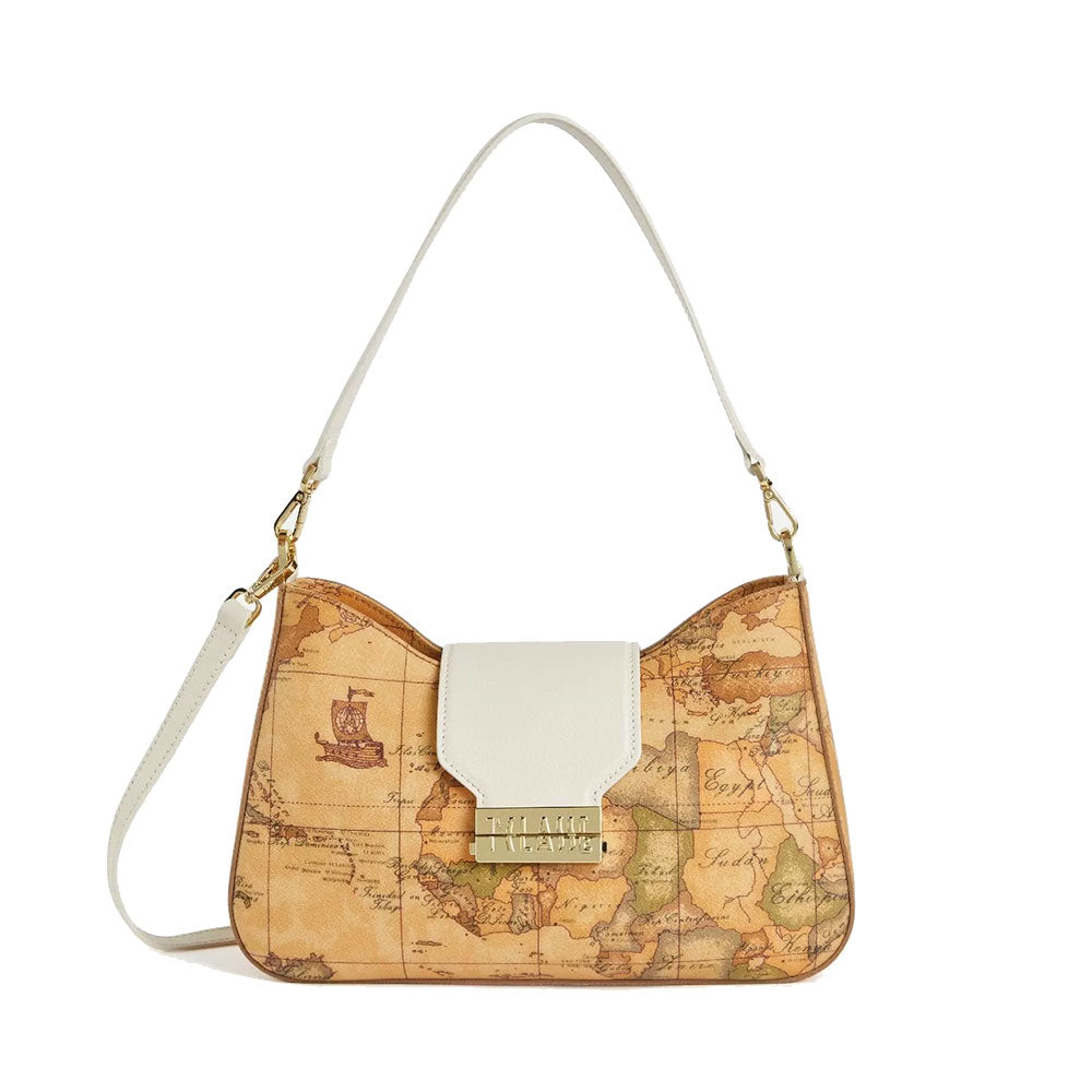 Hobo Bag con Tracolla 1A Classe Alviero Martini linea Gold Touch Geo Classic e Avorio LC05