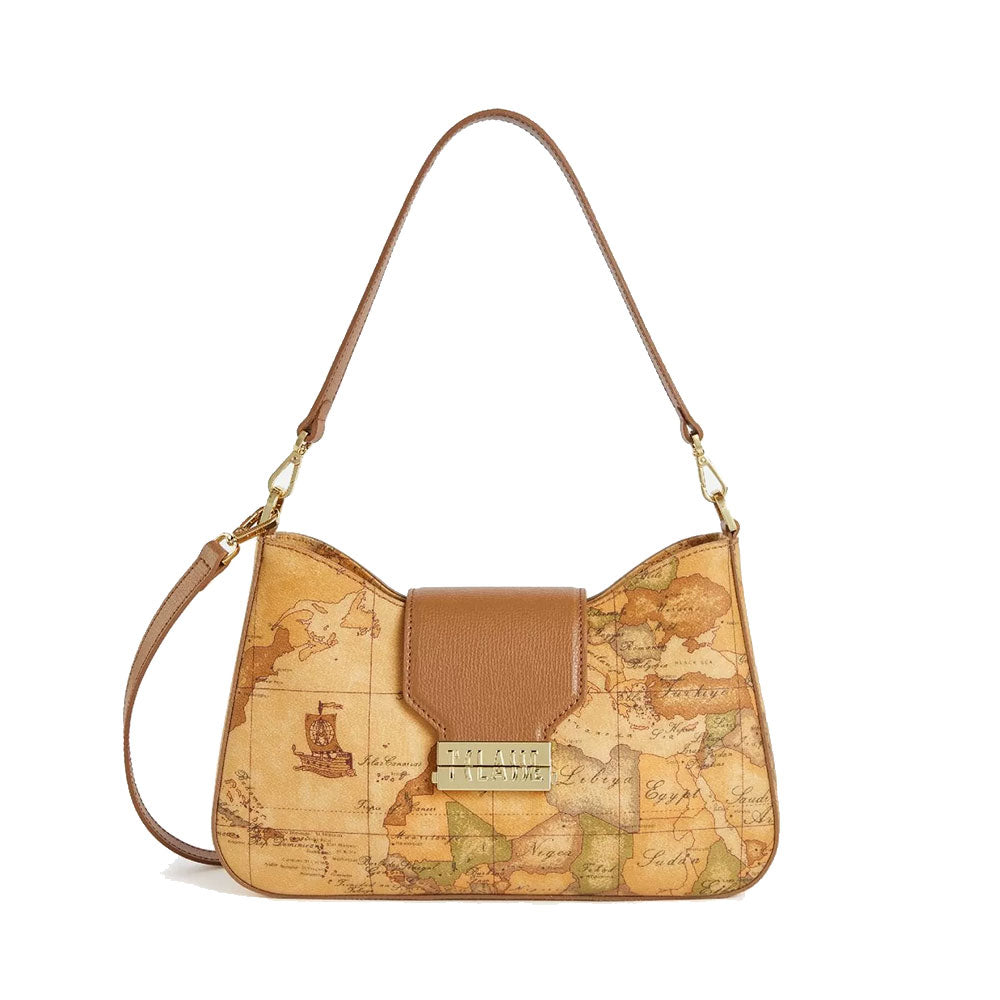 Hobo Bag con Tracolla 1A Classe Alviero Martini linea Gold Touch Geo Classic e Cuoio LC05