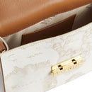 Borsa con Patta a Tracolla 1A Classe Alviero Martini linea Gold Touch Geo White LC06