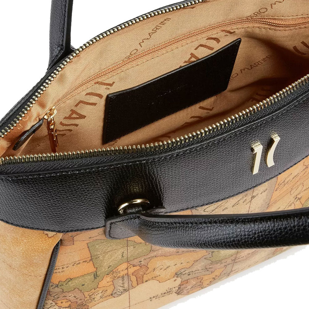 Black and Geo Classic Handbag 1A Classe ALVIERO MARTINI Heritage Geo - LC14