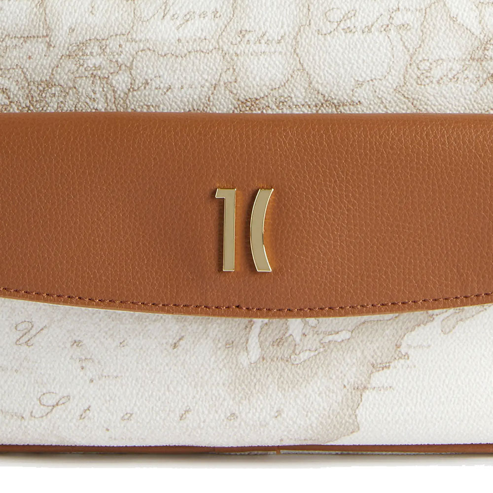 Geo White and Tan Crossbody Bag 1A Classe ALVIERO MARTINI Heritage Geo - LC17