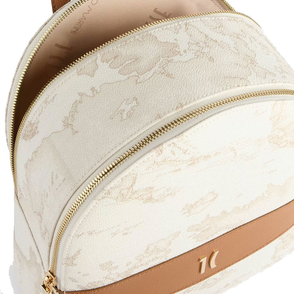 Women's Backpack 1A Classe ALVIERO MARTINI Heritage Geo in Geo White and Tan LC18