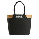 Shopping Bag 1A Classe Alviero Martini linea Geo Mirage in Tessuto Gommato Nero LC65