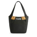 1A Classe Alviero Martini Geo Mirage Linie 
Umhängetasche aus schwarzem gummiertem Stoff LC66