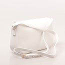 Umhängetasche mit Klappe 1A Classe Alviero Martini Geo Mirage Line aus weißem gummiertem Stoff LC68