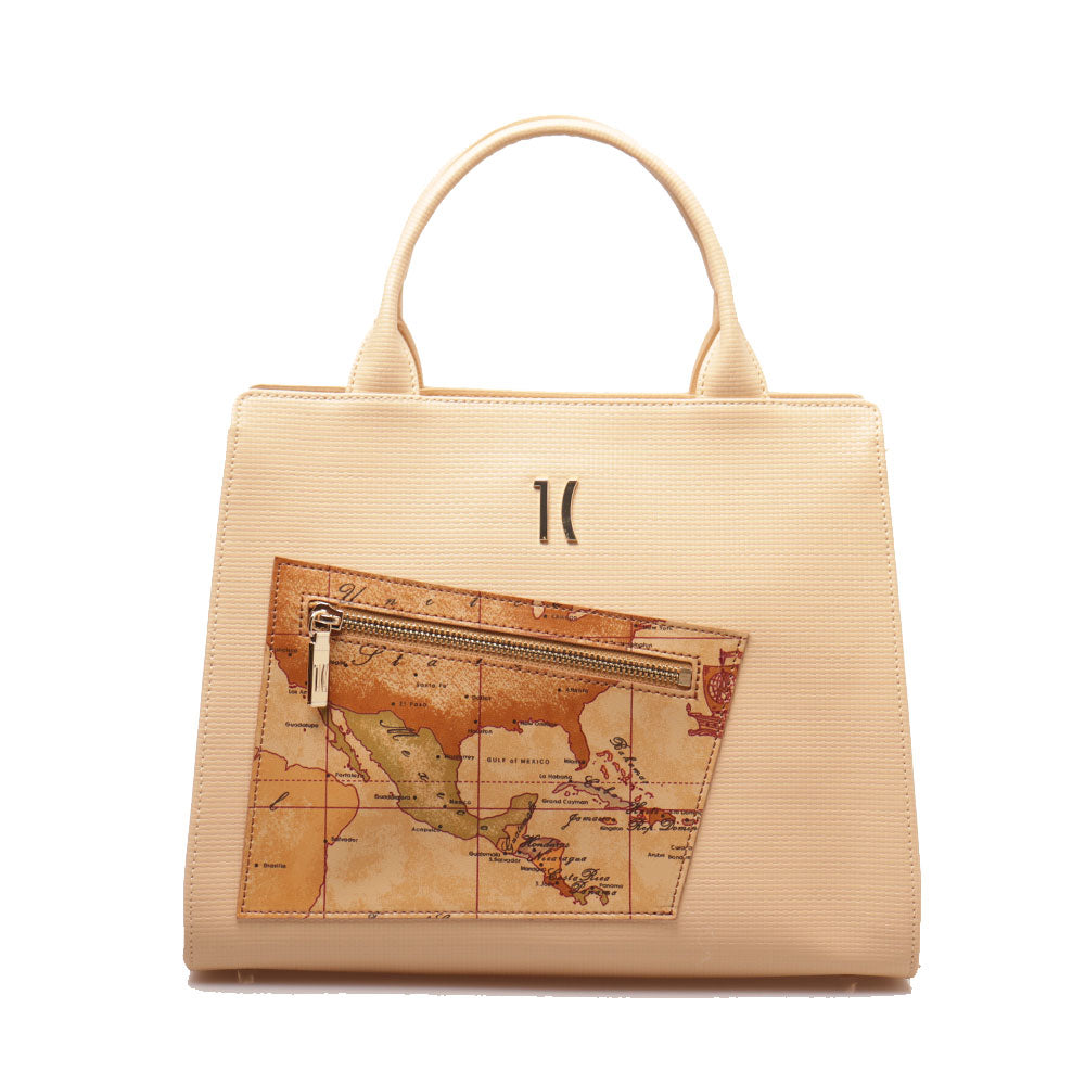 Borsa Donna a Mano 1A Classe Alviero Martini linea Geo Pagoda Beige LC71