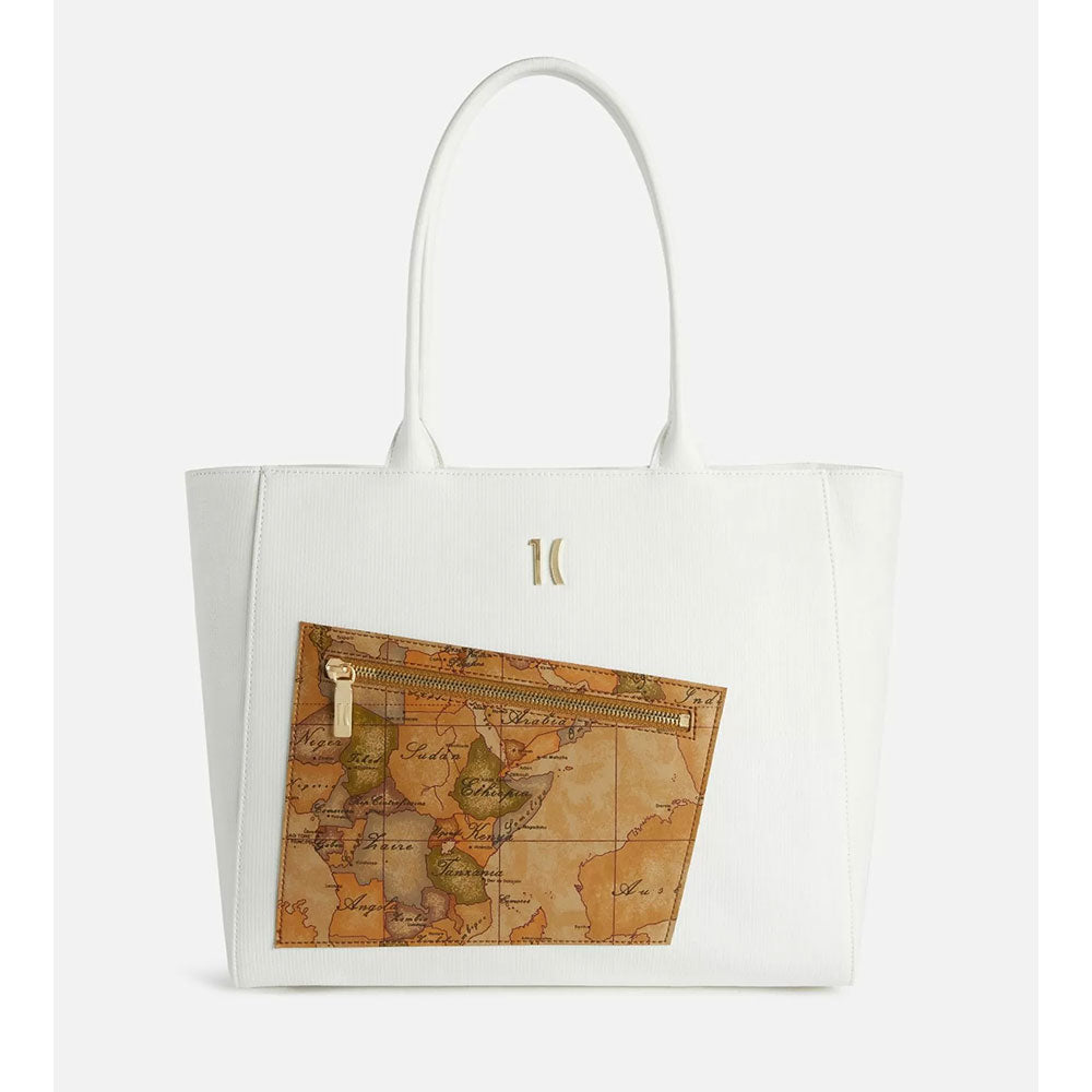 Shopping Bag 1A Classe Alviero Martini linea Geo Pagoda Bianca LC72