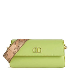 Women's Apple Green Leather Crossbody Bag 1A Classe ALVIERO MARTINI Geo Summer Feeling LC89