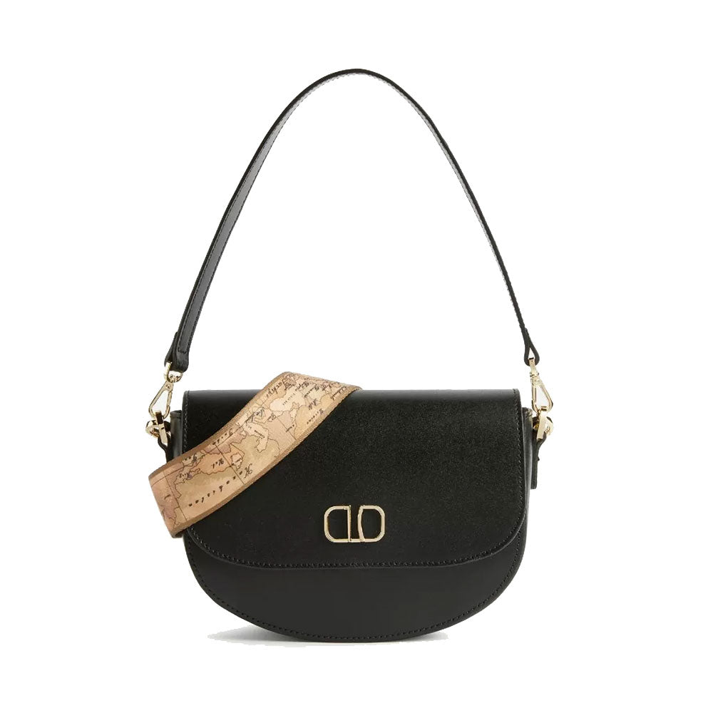 Borsa Sottospalla 1A Classe Alviero Martini linea Geo Summer Feeling in Pelle Nera LC91