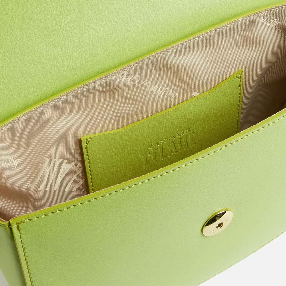 Borsa Sottospalla 1A Classe Alviero Martini linea Geo Summer Feeling in Pelle Verde Mela LC91